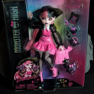 The NEW IN BOX Mattel Monster High Draculaura doll (HRP64) 2023 is a 10-inch fas